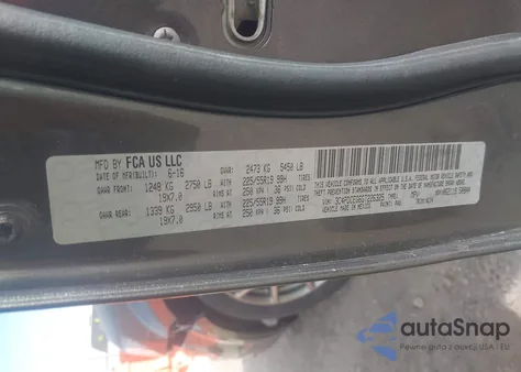 2016 Dodge Journey R/T z USA, uszkodzony, nr VIN 3C4PDCEG6GT226325